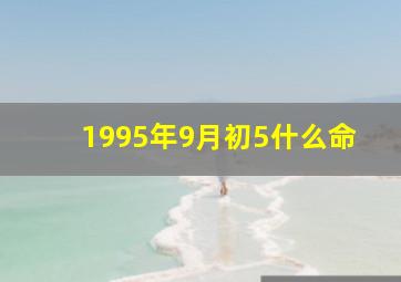 1995年9月初5什么命