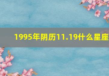 1995年阴历11.19什么星座