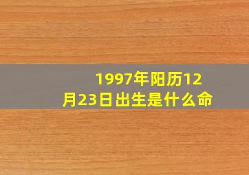 1997年阳历12月23日出生是什么命