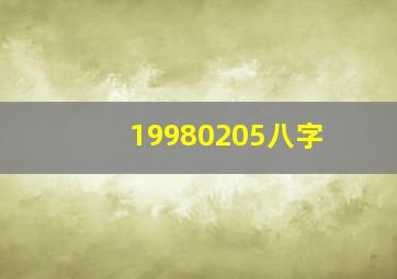 19980205八字