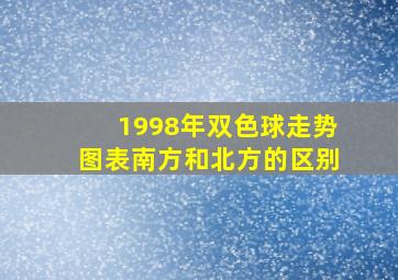 1998年双色球走势图表南方和北方的区别