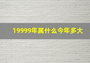 19999年属什么今年多大