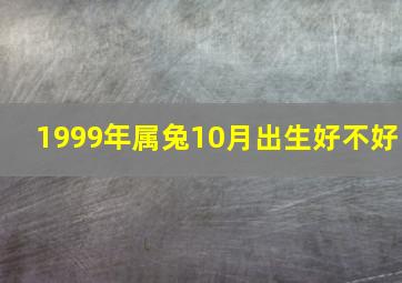 1999年属兔10月出生好不好