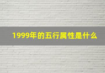 1999年的五行属性是什么