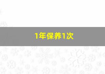 1年保养1次