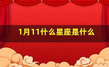 1月11什么星座是什么