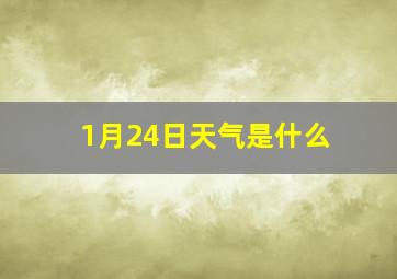 1月24日天气是什么