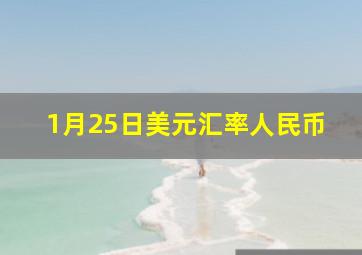 1月25日美元汇率人民币