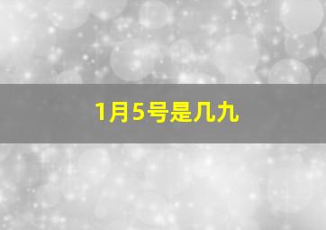 1月5号是几九