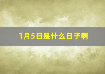 1月5日是什么日子啊