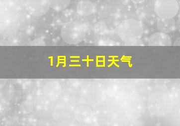 1月三十日天气