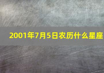 2001年7月5日农历什么星座