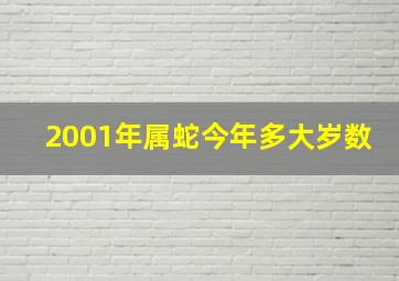 2001年属蛇今年多大岁数