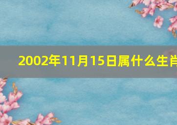 2002年11月15日属什么生肖