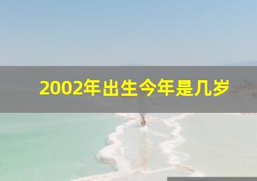 2002年出生今年是几岁