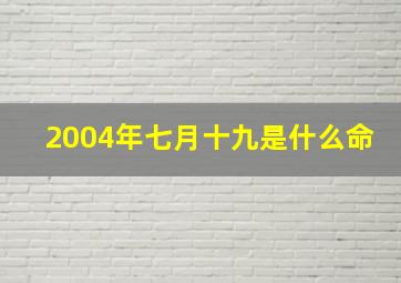 2004年七月十九是什么命