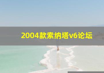 2004款索纳塔v6论坛