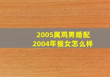 2005属鸡男婚配2004年猴女怎么样