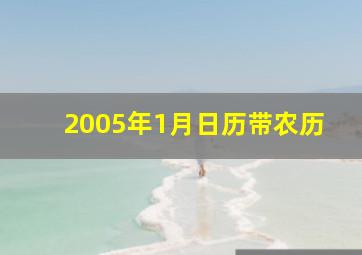 2005年1月日历带农历