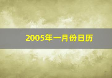 2005年一月份日历