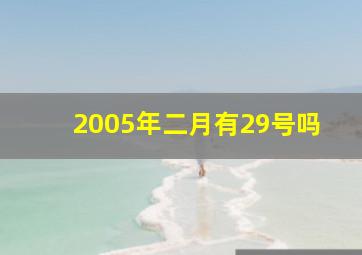 2005年二月有29号吗