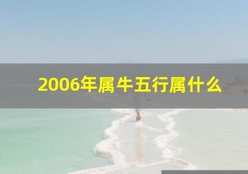 2006年属牛五行属什么