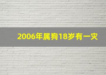 2006年属狗18岁有一灾