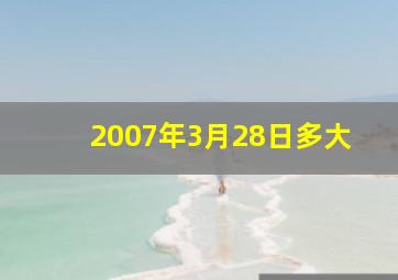 2007年3月28日多大