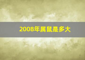 2008年属鼠是多大