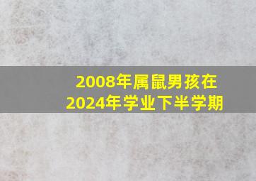 2008年属鼠男孩在2024年学业下半学期