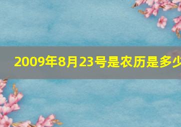 2009年8月23号是农历是多少