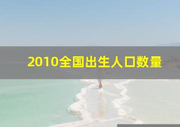 2010全国出生人口数量