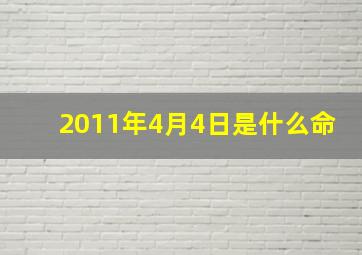 2011年4月4日是什么命