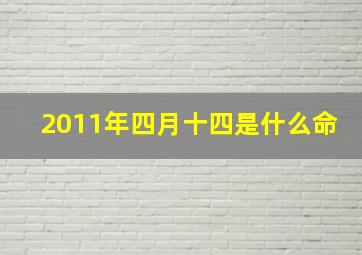 2011年四月十四是什么命