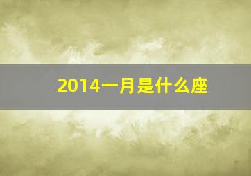 2014一月是什么座