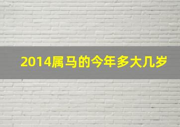 2014属马的今年多大几岁