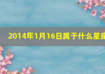 2014年1月16日属于什么星座