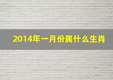 2014年一月份属什么生肖