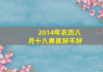 2014年农历八月十八男孩好不好