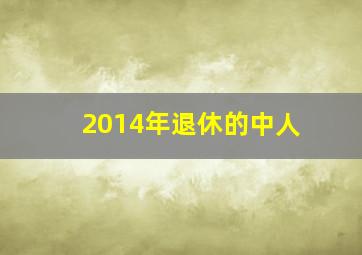 2014年退休的中人