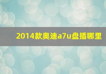 2014款奥迪a7u盘插哪里