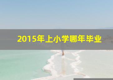 2015年上小学哪年毕业