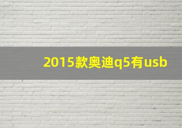 2015款奥迪q5有usb