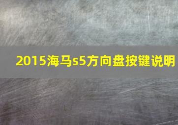 2015海马s5方向盘按键说明