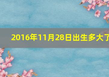 2016年11月28日出生多大了