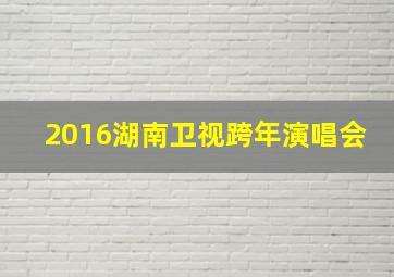 2016湖南卫视跨年演唱会