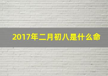 2017年二月初八是什么命