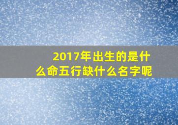 2017年出生的是什么命五行缺什么名字呢