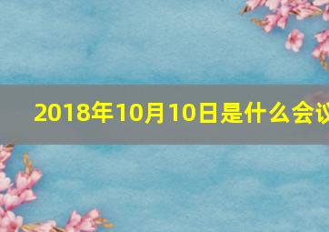 2018年10月10日是什么会议