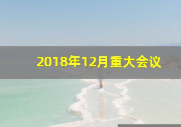 2018年12月重大会议